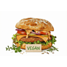 No Meat Burger Cheeseburger (vegan)