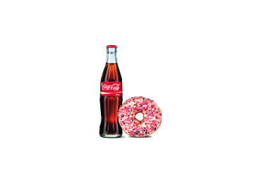 Cola + Berry-Cheesecake Donut