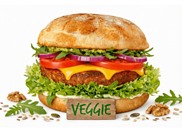 Walnut Cheddar Burger (veggie)