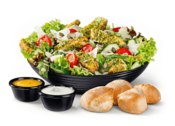 Chicken Filet Salat Basilikum Pesto