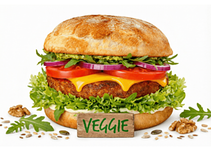 Walnut Cheddar Burger (veggie)