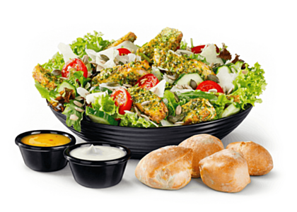 Chicken Filet Salat Basilikum Pesto